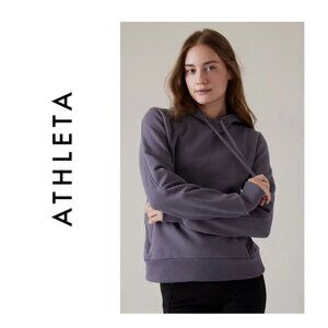 EUC Athleta Retroplush Revive Hoodie - Nightfall Purple